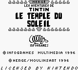 Les Aventures De TinTin Title Screen